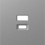 Накладка для розетки USB
A07 NATURAL,  A07,  A07 WAVE,  USB type-C 5V,  USB type-A 5V,  двойная,   цвет - сталь