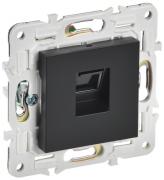 IEK Skandy Черный Розетка Компьютерная 1-ая RJ45 Cat.5e