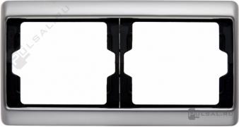 РамкaArsys, 2 поста, цвет - нержавеющая сталь, металл