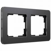 Рамкa
Platinum,  2 поста,   цвет - черный,  металл