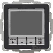 Терморегулятор 10А, НО-контакт, 230В
Q.1,  Q.3,  Q.7,  клавишный,  датчик t° воздуха (встроенный),  с возможностю подключения датчика t° пола,  с таймером,   цвет - антрацит бархат