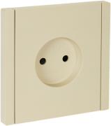 IEK Fortepiano Ванильный Розетка б/з со шторками, винтовой зажим