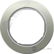 Рамка
R.Classic,  1 пост,   цвет - нержавеющая сталь,  белый глянцевый,  металл