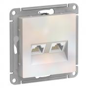 Atlas Design Жемчуг Розетка компьютерная 2-ая RJ45+RJ45, кат.5e