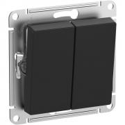 Atlas Design Aqua Карбон Выключатель 2-клавишный IP44