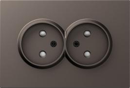 Donel S08 Мокко Накладка Розетки 2-ая б/з со шторками