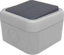 Donel W55 Серый Переключатель 2-кл, IP55