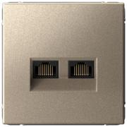 ArtGallery Шампань Розетка Компьютерная 2-ая RJ45 Cat.6a (FTP)