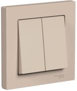 Atlas Design Песочный Выключатель 2-клавишный в сборе