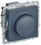 IEK Brite Base Маренго Светорегулятор (диммер) поворотно-нажимной 10-600 Вт/ВА, для LED 3-150 Вт/ВА с возможностью управления с 2-х мест