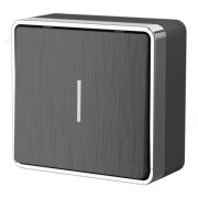 Выключатель
Gallant,  одноклавишный,  с подсветкой,   цвет - графит рифленый