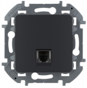 Legrand Inspiria Антрацит Розетка телефонная 1-ая RJ11
