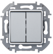 Legrand Inspiria Алюминий Переключатель 2-кл
