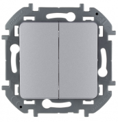 Legrand Inspiria Алюминий Выключатель 2-кл