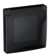 Legrand Inspiria Антрацит Рамка 1-ая с защитной крышкой IP 44