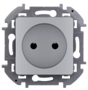 Legrand Inspiria Алюминий Розетка б/з, винтовые клеммы