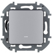 Legrand Inspiria Алюминий Выключатель 1-кл с подсветкой