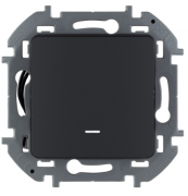 Legrand Inspiria Антрацит Выключатель 1-кл с подсветкой