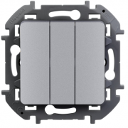 Legrand Inspiria Алюминий Выключатель 3-кл