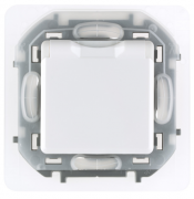 Legrand Inspiria Белый Розетка с/з со шторками с крышкой IP44, винтовые клеммы