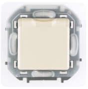 Legrand Inspiria Слоновая кость Розетка с/з со шторками с крышкой IP44, винтовые клеммы