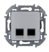 Legrand Inspiria Алюминий Розетка Компьютерная 2-ая RJ45 Cat.5e (UTP)