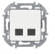 Legrand Inspiria Белый Розетка Компьютерная 2-ая RJ45 Cat.6e (UTP)