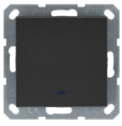 Jasmart G Антрацит Выключатель 1-кл с подсветкой