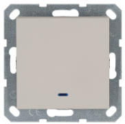 Jasmart G Тауп Выключатель 1-кл с подсветкой