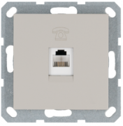 Jasmart G Тауп Розетка Компьютерная 1-ая RJ45 Cat.5e (UTP)