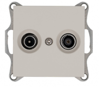 Jasmart G Тауп Розетка TV+FM оконечная