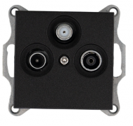 Jasmart G Антрацит Розетка TV+FM+SAT оконечная