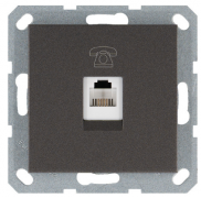 Jasmart G Антрацит Розетка телефонная 1-ая RJ11