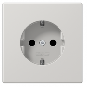Jung LS 990 Светло-серый Розетка с/з без шторок, безвинтовые клеммы