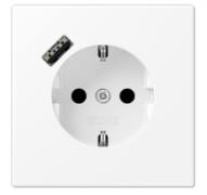 Jung LS 990 Белый матовый Розетка с/з + USB тип A (USB type-A 5V)