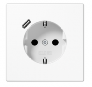 Jung LS 990 Белый Розетка с/з + USB тип C (USB type-C 5V)