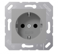 Jung CD 500 Платина Розетка с/з для установки под откидную крышку CD 500