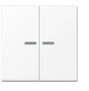 Jung A Flow/A 550 Белый матовый Клавиша 2-ая с подсветкой