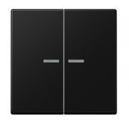 Jung A Flow/A 550 Черный матовый Клавиша 2-ая с подсветкой