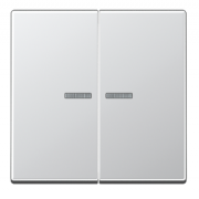 Jung A 500 Алюминий Клавиша 2-ая с подсветкой