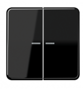 Jung CD 500 Черный Клавиша 2-ая с подсветкой