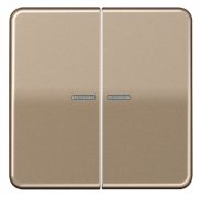 Jung CD 500 Золотая бронза Клавиша 2-ая с подсветкой