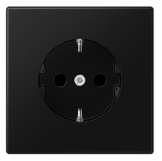 Jung LS 990 Антрацит Розетка с/з без шторок, безвинтовые клеммы
