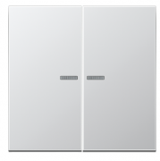 Jung LS 990 Алюминий Клавиша 2-ая с подсветкой