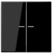 Jung LS 990 Черный Клавиша 2-ая с подсветкой