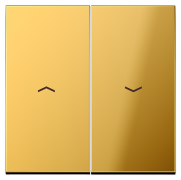 Jung LS 990 Золотой Клавиша 2-ая жалюзийного выключателя с символами «стрелки»