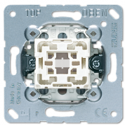 Jung Мех Выключатель 1-кл кнопочный с 2 Н.О. с N-клеммой, клавиша в нейтральном положении