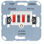 Jung Мех Аудиорозетка Белая 2 пары зажимов (стерео)