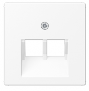 Jung A Flow/A 550 Белый матовый Накладка 2-ой наклонной ТЛФ/Компьютерной розетки