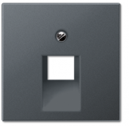 Jung A 500 Антрацит матовый Накладка 1-ой наклонной ТЛФ/комп розетки